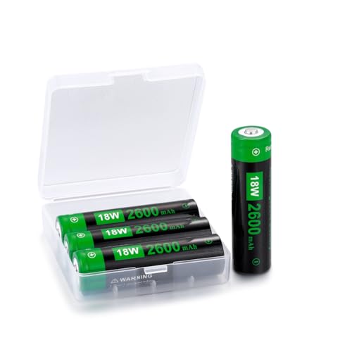 YSKXOIMA 18650W Rechargeable Battery case Set – Ideal for Flashlights,