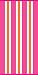 Cabana Basic Pink Stripe Beach Towel by Simply Outdoors - 30" by 60" - 100% Cotton