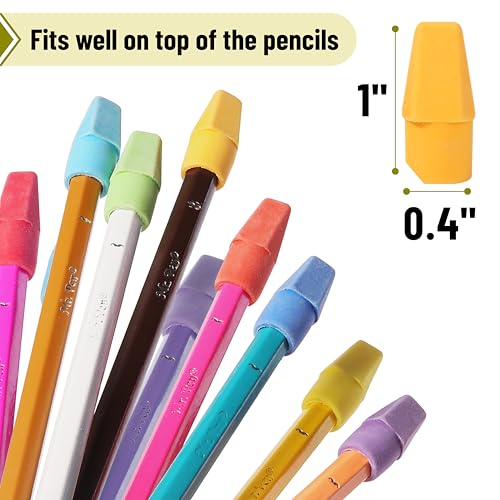 Image of Mr. Pen- Pencil Erasers Toppers, 120 Pack, Colorful, Latex Free, No Smudge | Mr Pen Erasers for Pencils, Pencil Top Erasers, Eraser Caps, Eraser Tops