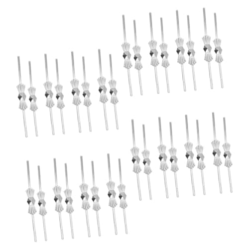 Cabilock Elegant Chrome Metal Butterfly Buckles 40mm Crystal Jewelry Connectors for Lighting Fixtures