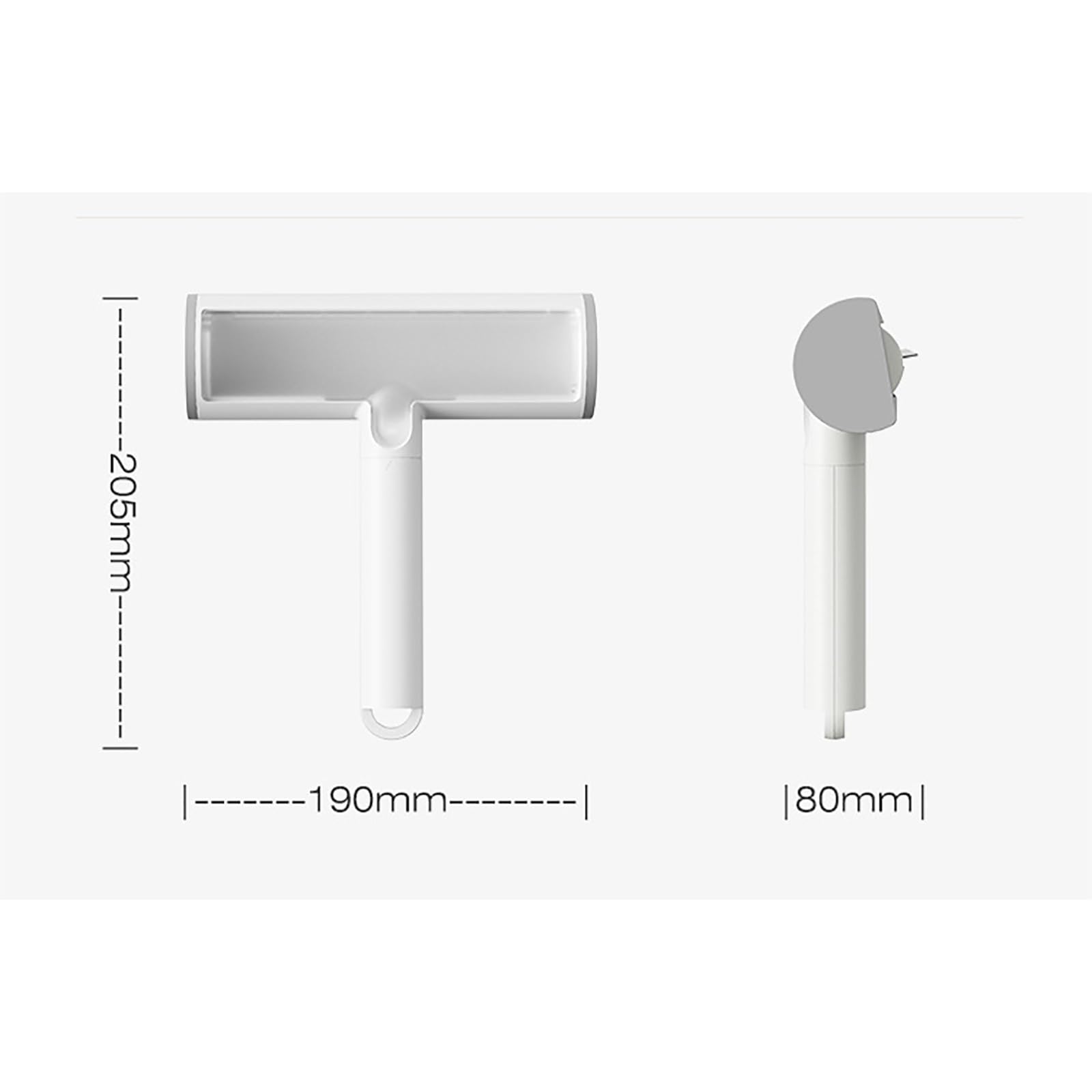 Fusselrolle Klebrige Haarbürste for Haustiere, klebriger Haarreiniger, Kleidung, Laken, Sofa, Teppich, Fusselentferner (Color : White, Size : 19x8x20.5cm)