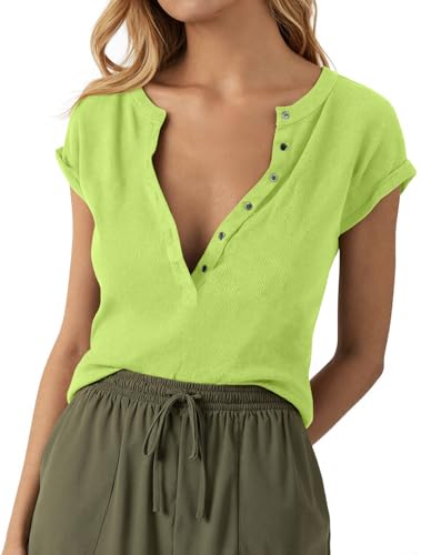 T-shirt Henley femme à col en V profond pour sublimer votre décolleté