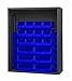 Durham 5006-30-5295 Extra Heavy Duty Shelving with 30 Blue Hook-On-Bins, 48" x 18" x 60"