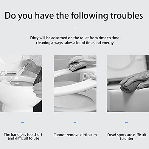 Toilet Brush, Natural Coconut Fibre Brush Head And Rubber Wood Handle, Great For Bathroom #TOP1