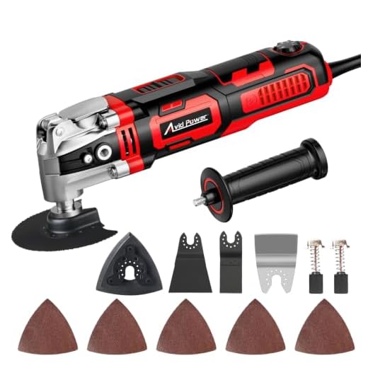AVID POWER Oscillating Tool, 3.5-Amp Oscillating Multi Tool with 4.5° Oscillation Angle, 6 Variable Speeds and 13pcs Saw Accessories, Auxiliary Handle and Carrying Bag