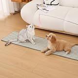 67''x15.7'' Extra Long and Thickened Sisal Cat Runner Rug, Wall Climbing Carpet, Sofa Protector, Durable Cat Wall/Door/Corner Scratcher, Attachable Scratch Pad for Indoor Cats, Hallway Rug(Fishbone)