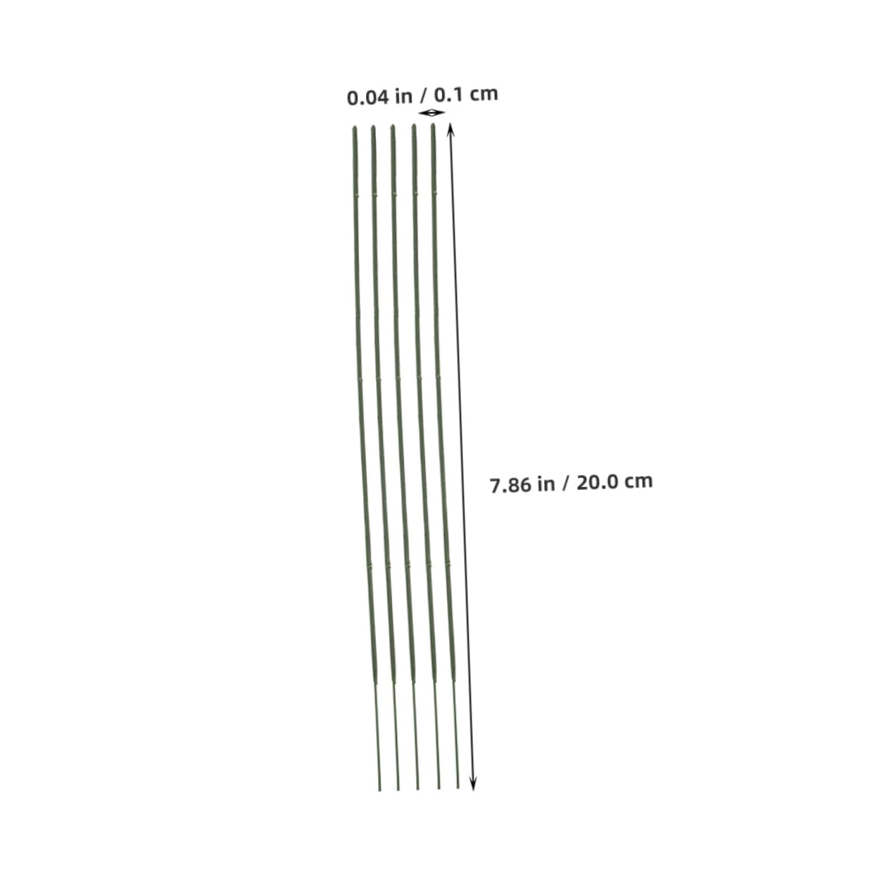 KALLORY Handmade Flower Branch 100pcs Green Floral Stems Wire for Flowers DIY Making