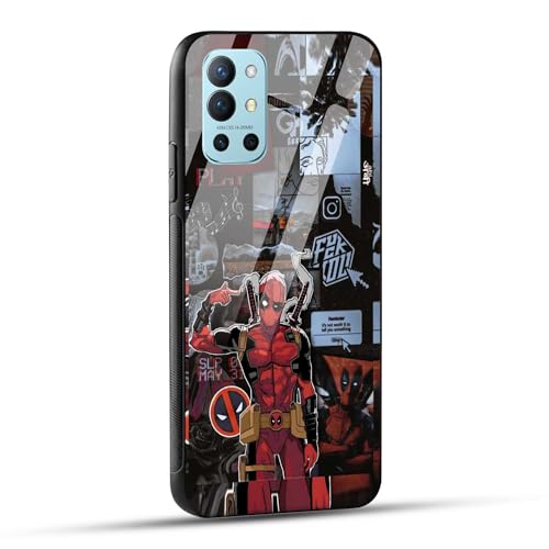Image of NDCOM for OnePlus 9R Back Case | Premium One Plus 9R Back Cover with Precise Cutouts | One Plus 9R Cover for Enhanced Protection | Superhero Collage Printed Glass Case
