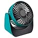 USB Ventilador Portatil, Ventilador Pequeño Silencioso 360°, Potente Mini Ventilador de Mesa, Ventilador Sobremesa 3 Velocidades para Coche Exterior Camping Casa Oficina(Azul Pavo, Sin Batería)