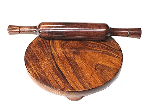 Burning desire Roti Roller/Chakla-Belan/Nudelholz, 25,4 cm Rollbrett und 33 cm Nudelholz für Pizza-Basis, Chapati-Maschine, Küchenutensilien Cover