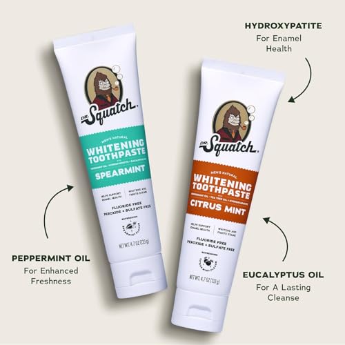 Dr. Squatch Hydroxyapatite Toothpaste Whitening, Fluoride Free (4.7oz, 2-Pack) - image 2