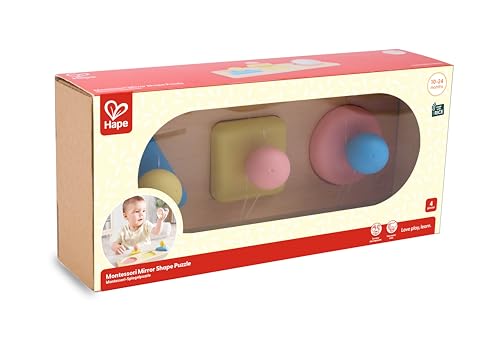 Puzzle Espejo Montessori Hape de madera juguete sensorial seguro anti rotura 7