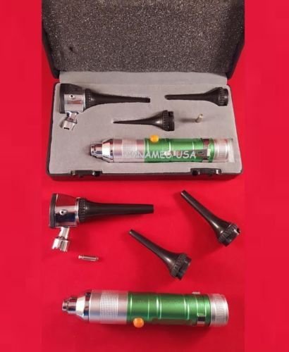 New LED Lens Fiber Optic Veterinary Otoscope kit +1 Micro FORCEP +1 Bulb