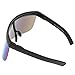 sunglassLA - Futuristic Oversize Shield Visor Sunglasses Flat Top Mirrored Mono Lens 172mm (Rainbow Mirror)
