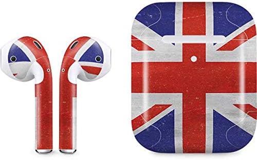 Skinit Decal Audio Skin Compatible with Apple AirPods 2 - United Kingdom Flag Distressed Design