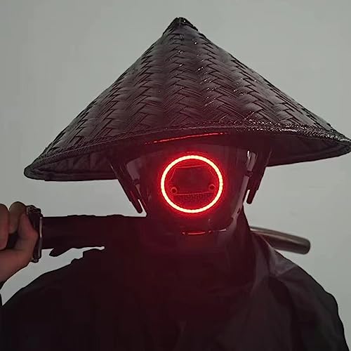 Kyeday Punk Mask Cosplay For Men, Led Round Light Mask For Women Cosplay Halloween Fit Party Music Festival Accessories thumb #1