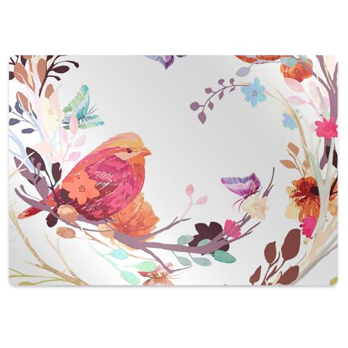 Protecteur de sol en PVC résistant aux dommages décor oiseaux