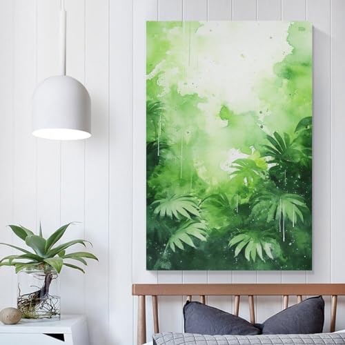 Aquarelle de feuilles rustiques pour rompre la monotonie d'un mur blanc - 5