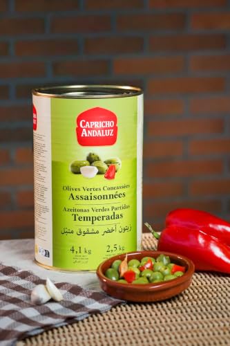 Miniatura 4 de Capricho Andaluz - Aceitunas Partidas Chupadedos 4,1kg 2,5kg Escurrido