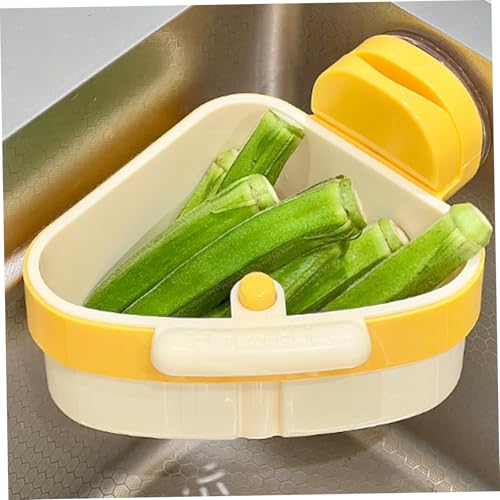 Colador para fregadero de cocina plástico amarillo miniatura 3