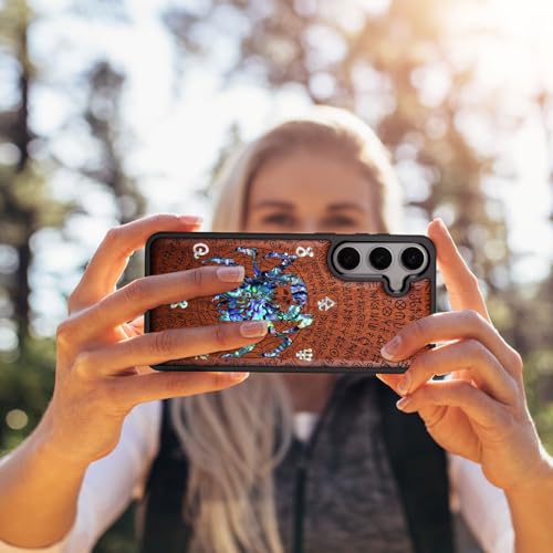 Étui Samsung S25 antichoc en bois véritable pour éviter les rayures