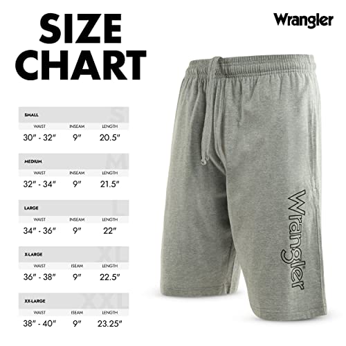 Wrangler Gym Shorts For Men – Fleece Mens Athletic Shorts, 9” Mens Sweat Shorts Heather Grey #TOP5