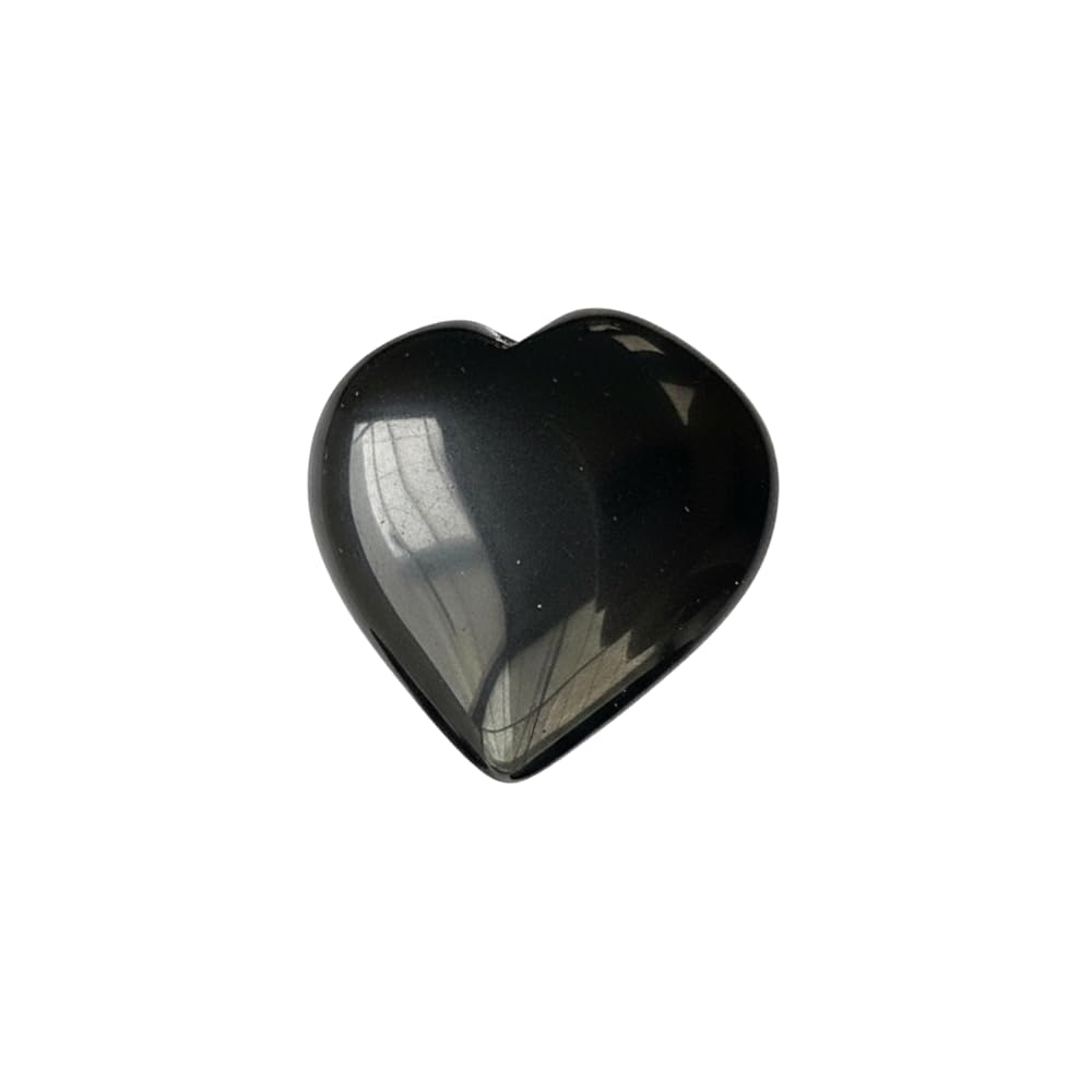 VIE Mini Crystal Heart, 3cm, Black Obsidian