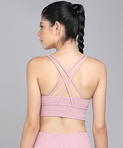 Image of Kobo Medium Impact Slip on Everyday Sports Bra for Women - Lightly-Padded | Yoga Top | Lined Cups with Removable Inserts (Imported)