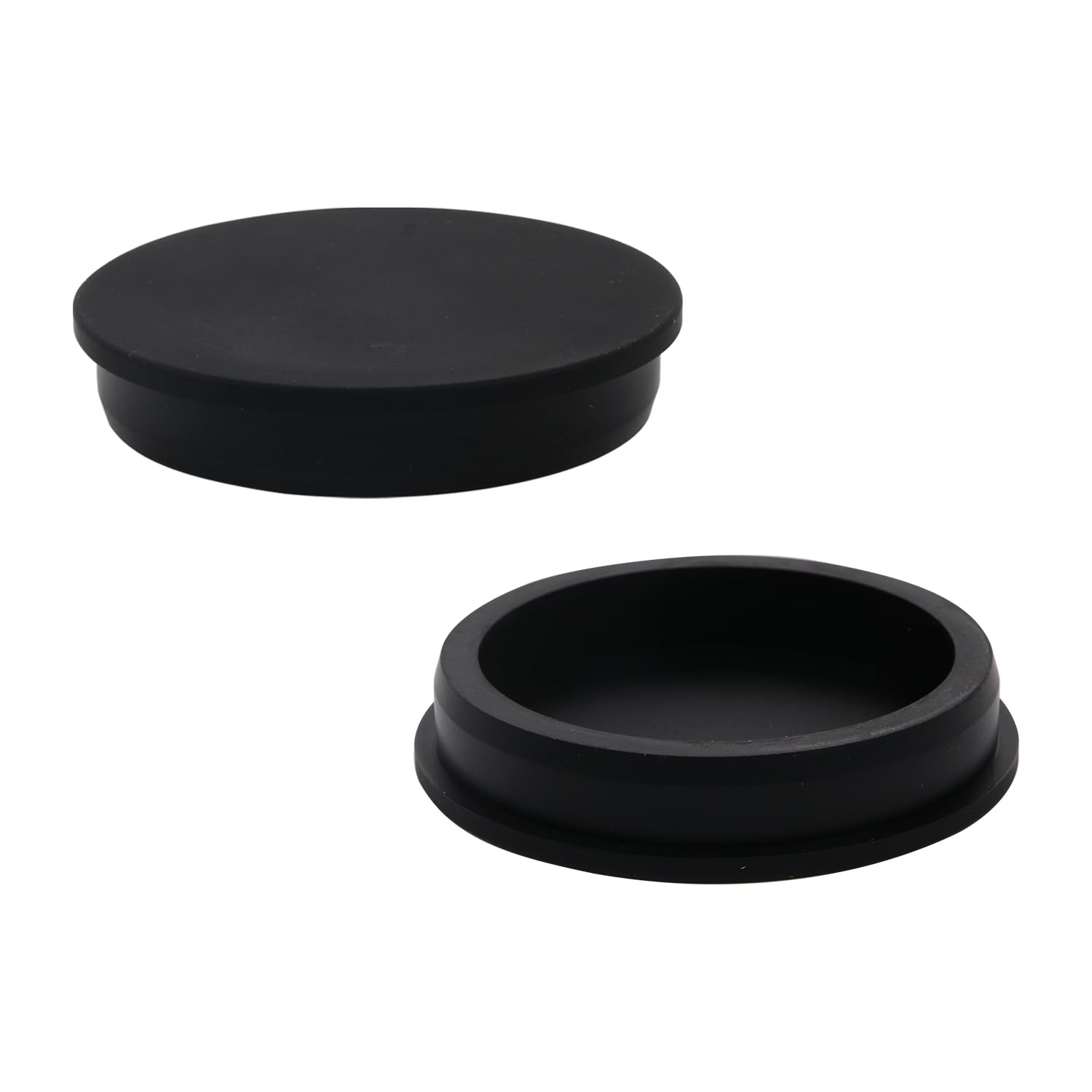 Uxney T-Shaped Silicone Plugs, Elastic Waterproof, 71.3mm Black, Pack of 2