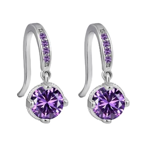 Pendientes hipoalergénicos de plata de ley 925 con moissanita para mujer, aretes pequeños de oro para regalos, Titaium, espalda plana, amiga, madre, madre, ligera, colorida, talla única, Collar Van