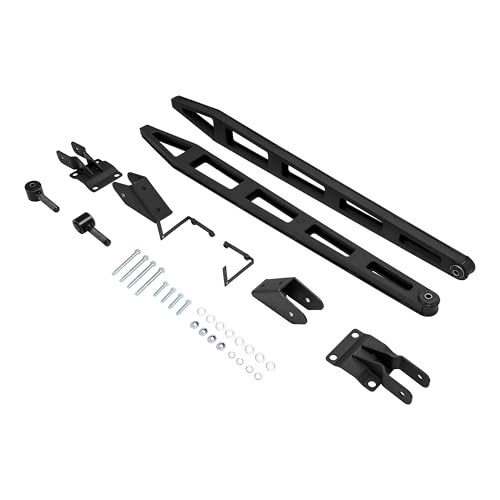 ALMULOO Traction Bar Kit Compatible with 2011-2019 Chevy Chevrolet Silverado GMC Sierra 2500 3500 HD 4WD Steel Powder Coated