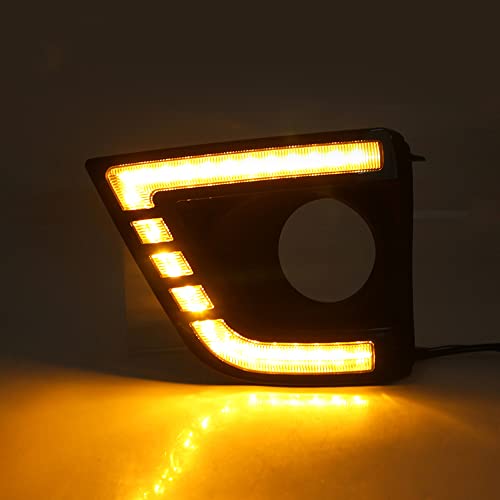 2 Peças De Carro Led Luz Diurna Drl Fluindo Branco Luz Do Dia Luz De Seta Luz De Neblina Para Toyota