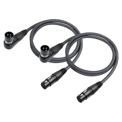Devinal Rechtwinkliges XLR-Kabel, verstellbarer rechtwinkliger Stecker auf gerade Buchse, Mikrofonkabel, 90 Grad XLR-Mikrofonadapter für Soundgeräte, Mischpult, 100 cm, 2 Stück Devinal Rechtwinkliges XLR-Kabel, verstellbarer rechtwinkliger Stecker auf gerade Buchse, Mikrofonkabel, 90 Grad XLR-Mikrofonadapter für Soundgeräte, Mischpult, 100 cm, 2 Stück