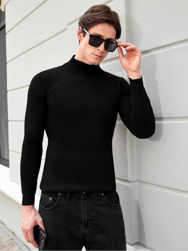 Image of Men's Stylish Turtle Neck Sweater| Winter Turtle Neck Sweatshirt for Men|High Neck Pullover Full Sleeve Winter (Sweater) for Men|