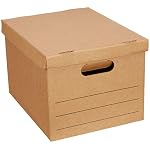 Amazon Basics Moving Boxes with Handles and Lids, 15x10x12 in, Brown, 20 Pack
