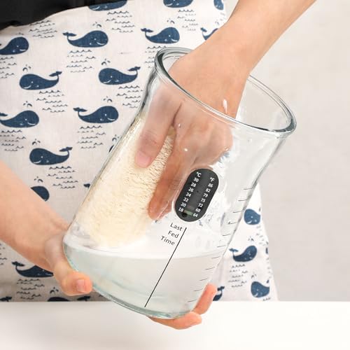 Image of Coco Bird Pro Sourdough Starter Kit- 50oz Large Capacity Sourdough Starter Jar, 17 Flavorful Fermentation Recipes, Sourdough Bread Baking Supplies for Making Delicious Sourdough Breads(Red, 2Set)