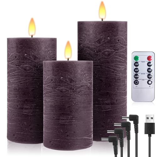 Velas LED recargables sin fuego ni humo de cera real con mando para seguridad infantil