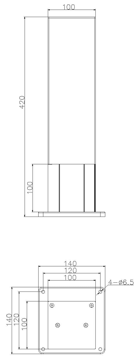 Deko-Light | Steckdosenturm Energieverteiler 2-Fach Höhe 32cm außen inkl. 2 Steckdosen | Puka-Mana dunkelgrau