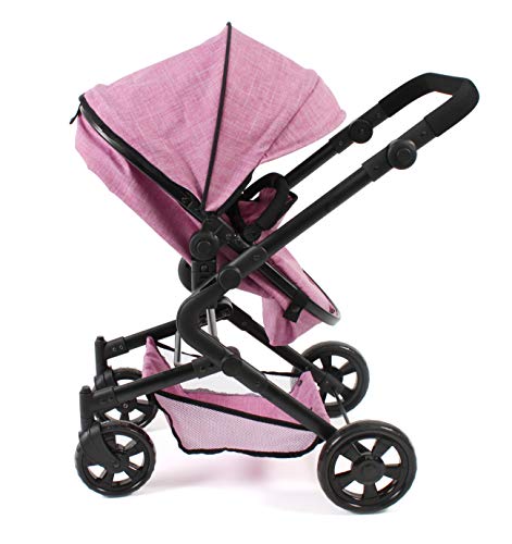 Bayer Chic 2000 597 70 3-In-1 Combi Lia, Kinderwagenset Met Autostoel, Babykuip En Sportzitje, Jeans Pink - Afbeelding 4