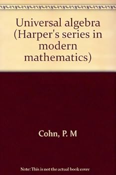 Hardcover Universal algebra (Harper's series in modern mathematics) Book