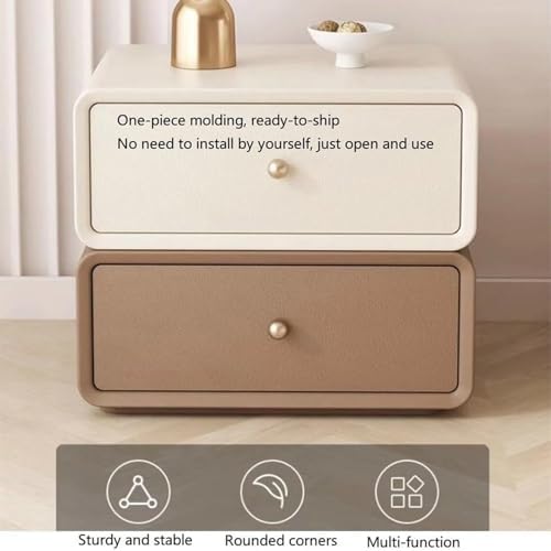 Modern Solid Wood Nightstand with Large Capacity, Stylish Storage Organizer for Bedroom, Living Room, and Corridor - Durable & Functional Design