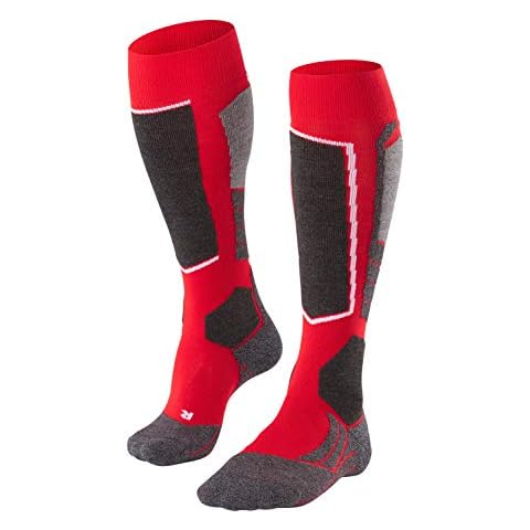 FALKE Men's SK2 Ski Socks, Wool, Red (Lipstick 8000), 9.5-10.5 (1 Pair) Cover