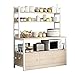 Étagère De Cuisine, Armoire À Micro-Ondes avec Rangement, Placard, Buffet, Organisateur D'étagère De Rangement pour Chariot Utilitaire De Cuisine sur Pied, Blanc