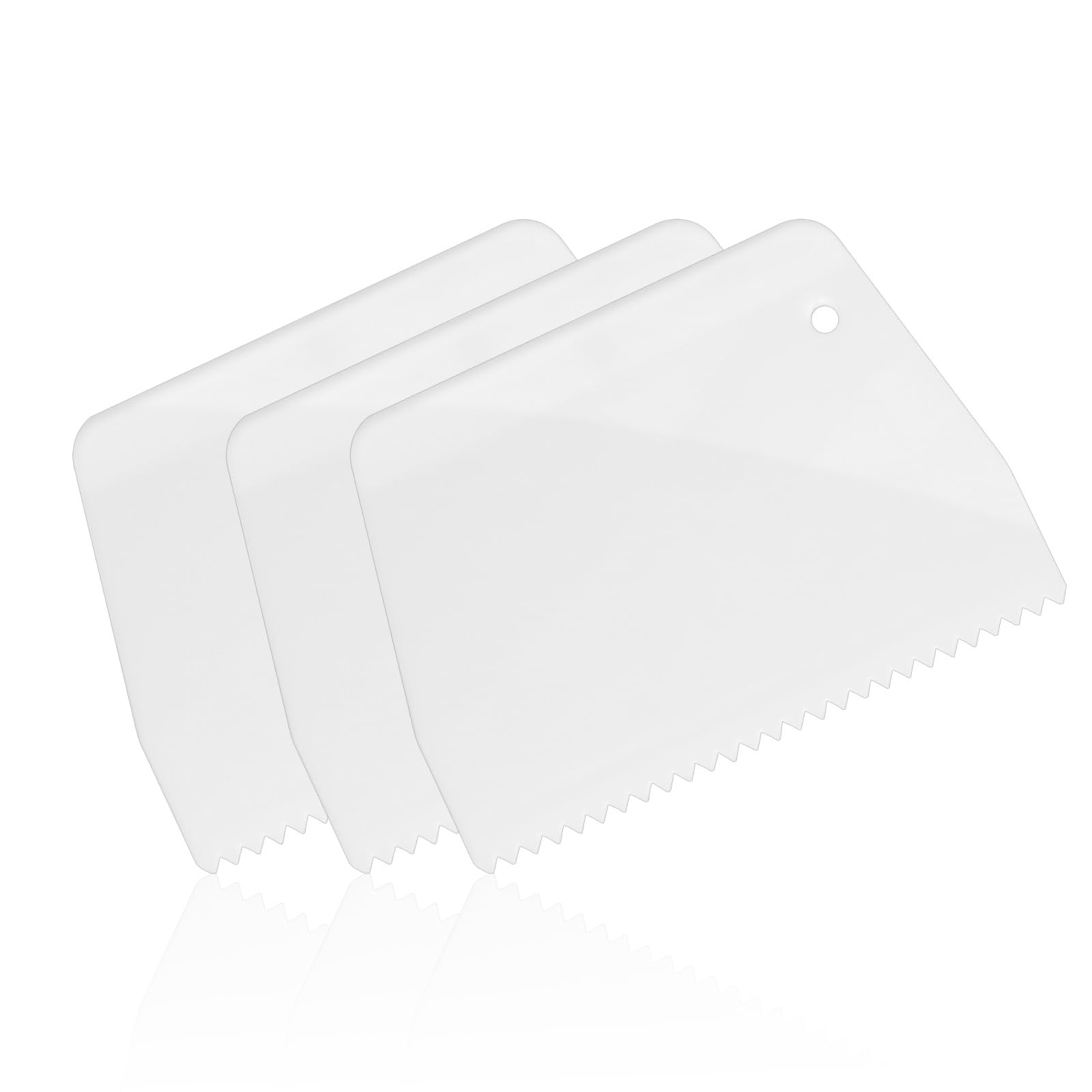 4 spatole adesive in plastica, spatole in plastica, spalmatore per barriere adesive, kit applicatori di colla dentellata, spargitore riutilizzabile per pavimenti in legno duro per spalmare colla