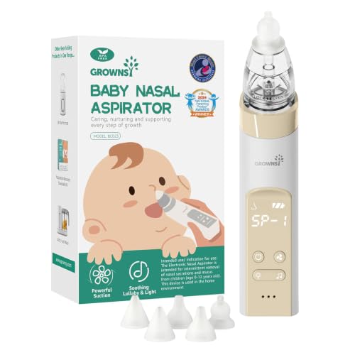 Image of GROWNSY Nasal Aspirator for Baby, Electric Nose Sucker, Powerful Suction