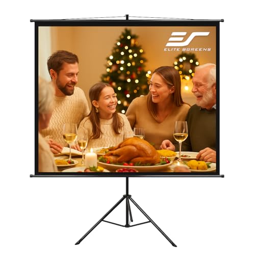 Image of Elite Screens Yard Master Sport, 110-Inch Portable Projector Screen, Dual Tripod/Wall Hanging 2-in-1 Design, 4:3, MaxWhite 1.1 Gain, 180 Degrees, 4K Ultra HD & 3D Ready, Indoor/Outdoor w/ Carry Bag