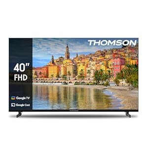 Thomson 40 Zoll (101 cm) LED Full HD Google Smart TV, Wi-Fi, Dolby Audio, Bluetooth 5.1, Triple-Tuner (Kabel/Satellit/Antenne), HDMI, CI+, A+ Panel - 40FG2S14