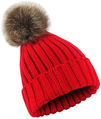 Durio Beanie Hat for Women Thick Pompom 