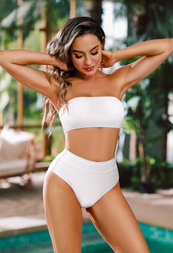 Pink Queen Women's Removable Strap Wrap Pad Cheeky High Waist Bikini Set Swimsuit2