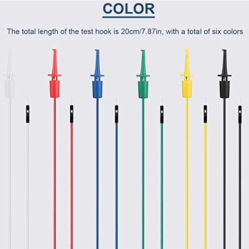 DAOKAI PCB Tester Grabber,Messklemmen, Multimeter Draht Blei Test Haken Clip,Messspitzen 6 Farben Elektronische Mini Test Sonde Set für elektrische Prüfungen